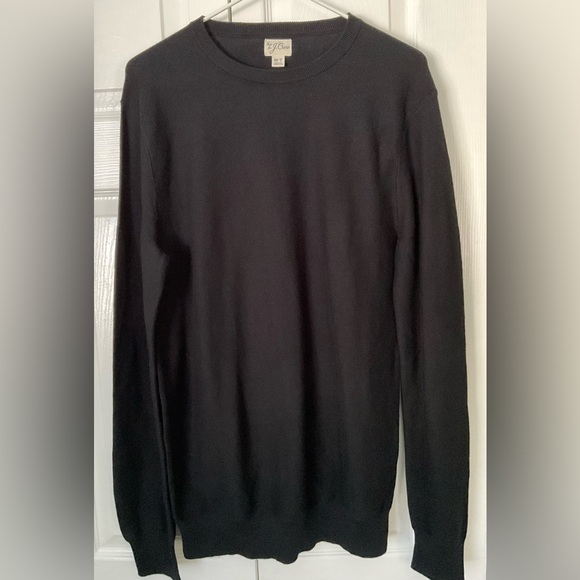 J. Crew Cotton Crewneck Sweater in Garter Stitch Black Size MT NWOT, Preppy - Picture 3 of 14